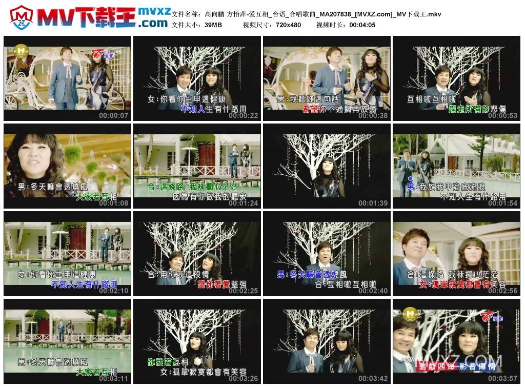 高向鹏 方怡萍-爱互相_台语_合唱歌曲_MA207838